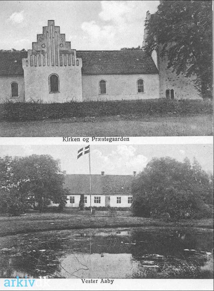 forholdet Formode Stor arkiv.dk | Præstegård og kirke Vester Aaby 5600 Faaborg