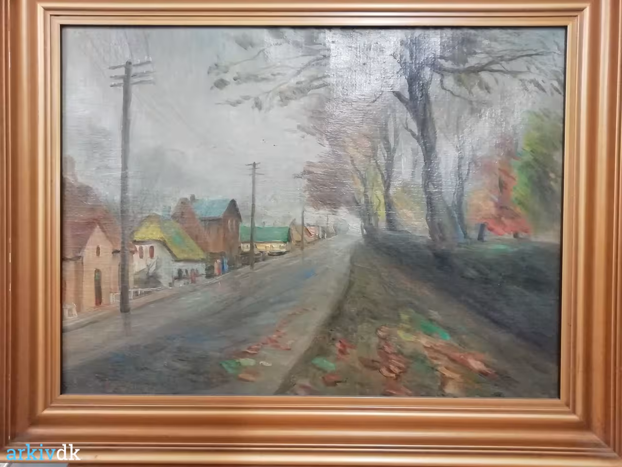 Arkiv dk Maleri Af Huse P Amager Landevej