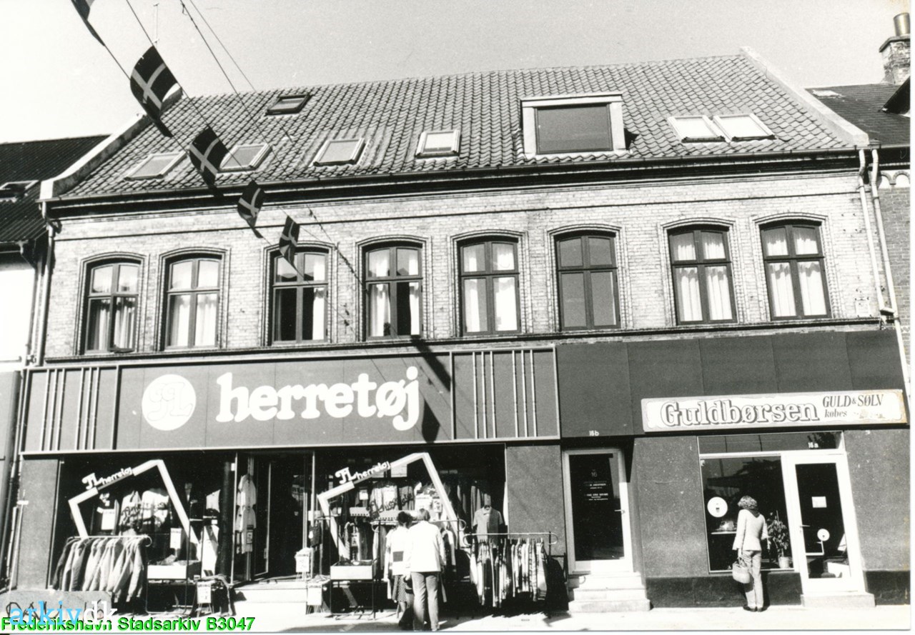 Niende skyde Uberettiget arkiv.dk | Herretøj og Guldbørsen Danmarksgade 16 Frederikshavn 1981