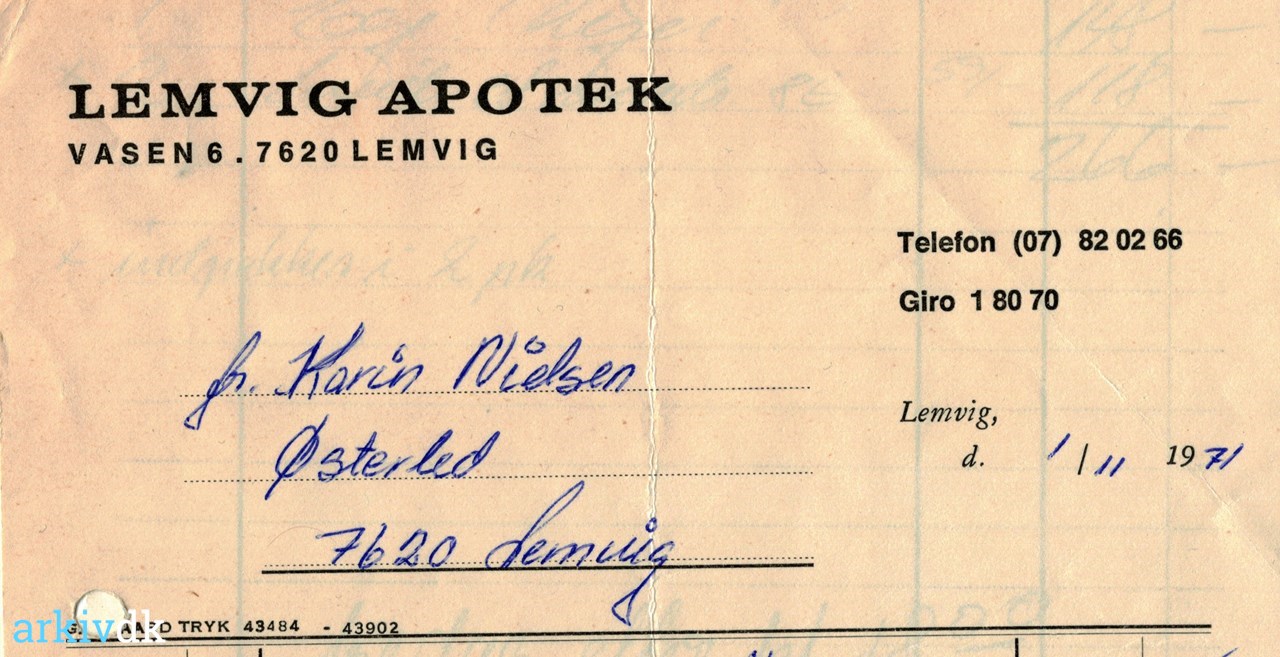 Print Metal linje tolv arkiv.dk | Lemvig Apotek, Vasen 6, Lemvig