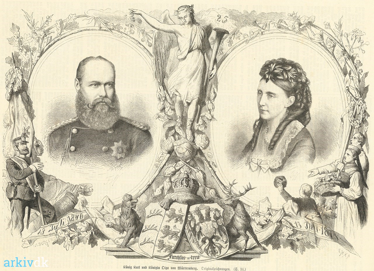 vejr konkurrence linse arkiv.dk | Sølvbryllupsrelief, kong Karl og dronning Olga af Württemberg,  1871