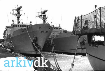 arkiv.dk | Inspektionsskibet "Hvidbjørnen" på Flaadestation Frederikshavn, F.350