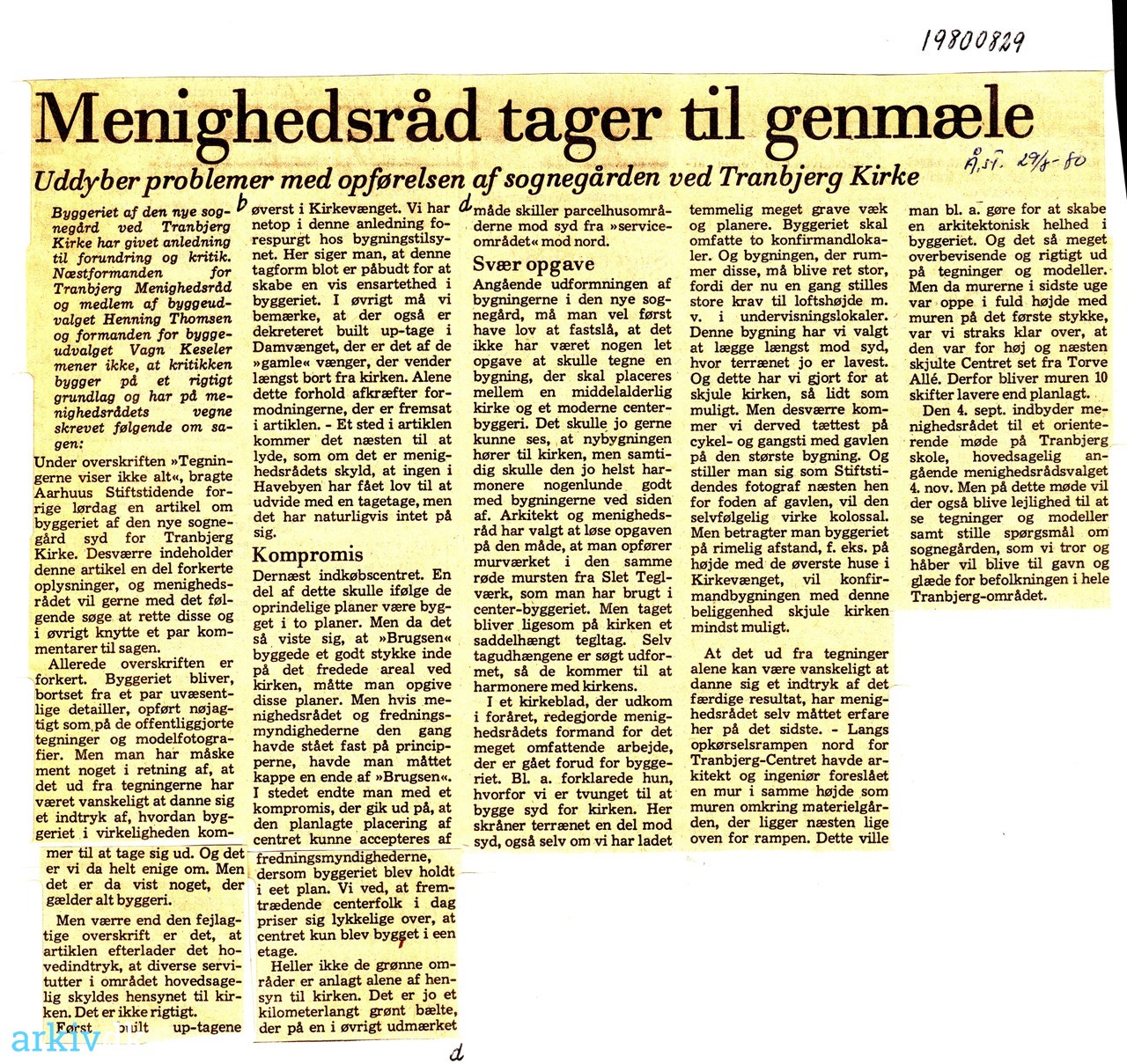 Arkivdk Menighedsråd Tager Til Genmæle 1990 