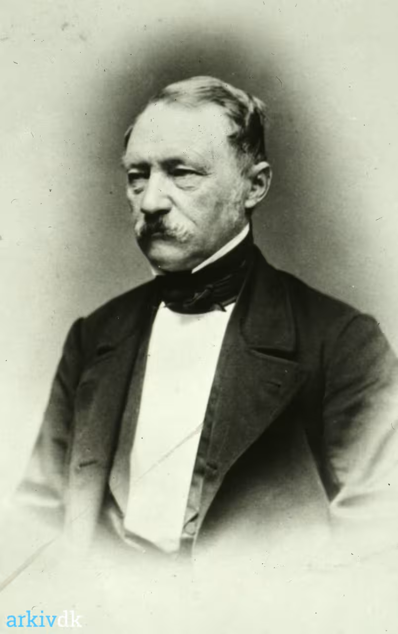 Arkiv dk Godsejer Mathias Von L ttichau Store Grundet Portr t Ca 1860