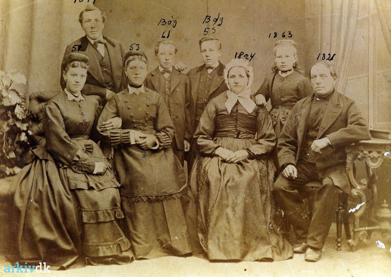 Syd Rundt og rundt Vild arkiv.dk | Familien Bøg - ca. 1850