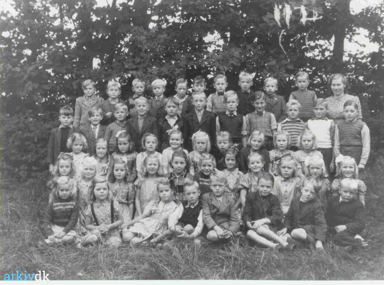| Klassebillede, Nørhalne Forskole. 1948