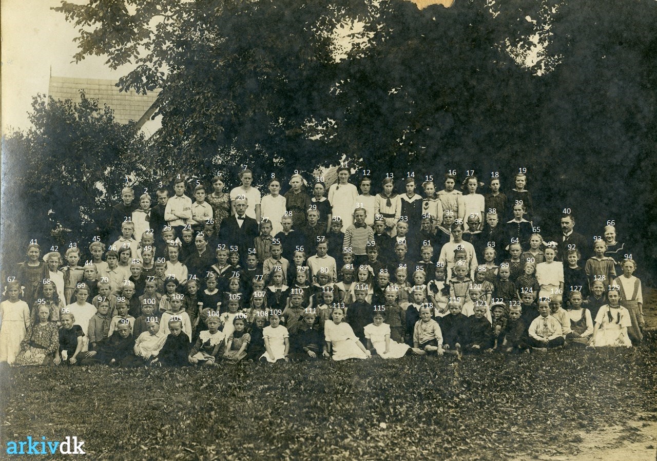arkiv.dk Brenderup Skole - Elev billede ca. 1918. Brenderup sogn