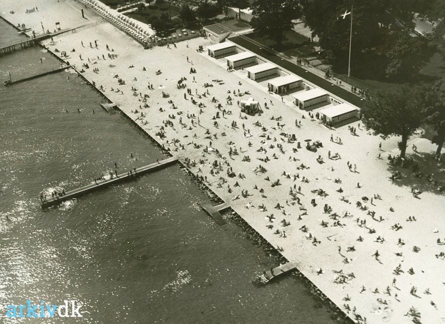 arkiv.dk Bellevue Nordstrand med Bellevue Strandbad opf rt i