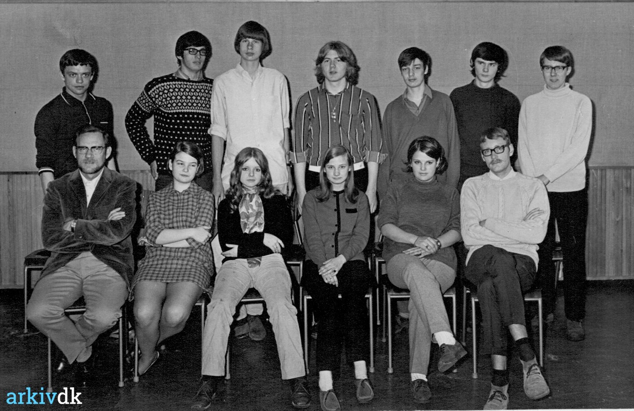 | Kragelundskolen Klassefoto 10. teknisk 1968