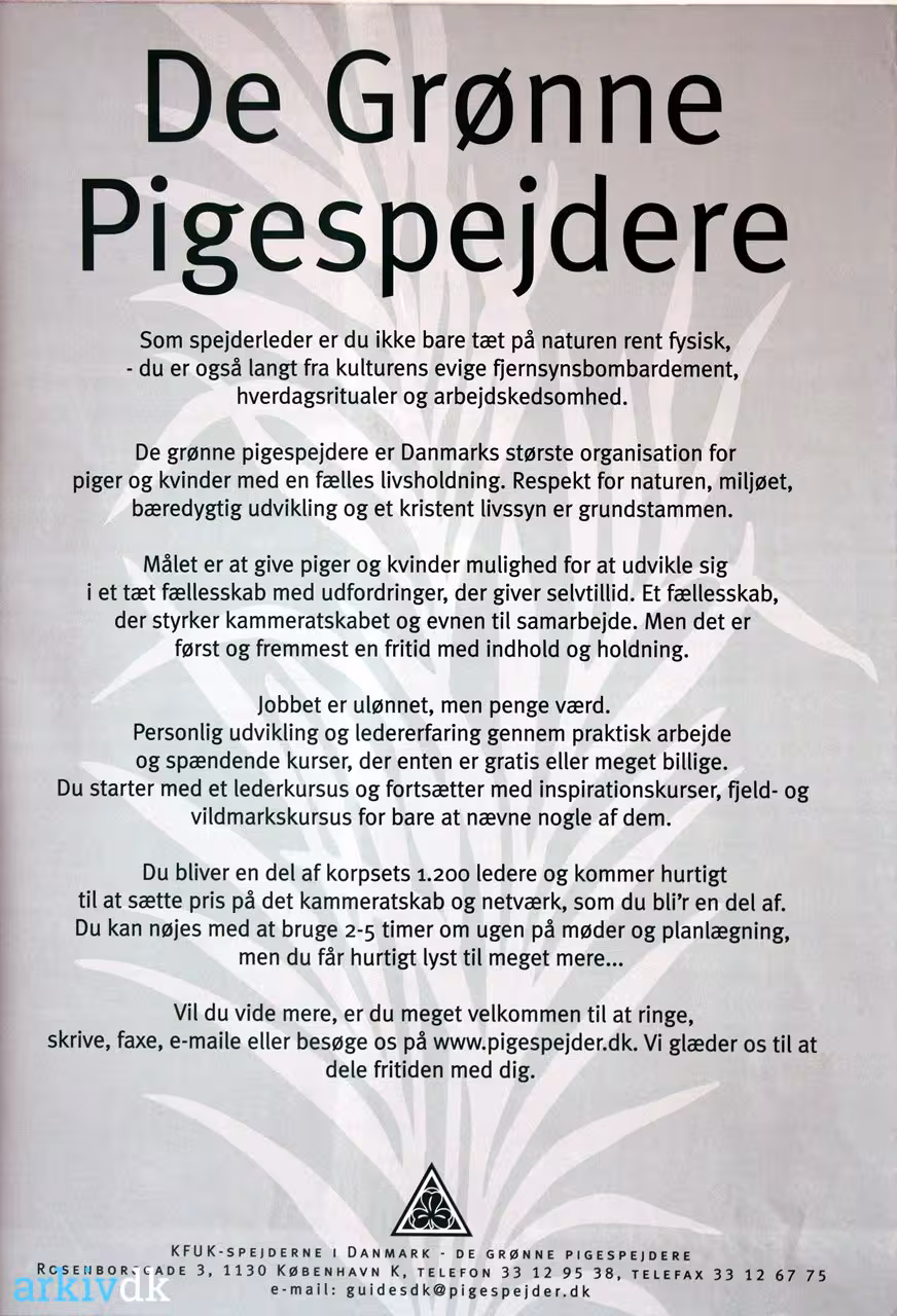 Arkiv dk KFUK spejderne De Gr nne Pigespejdere